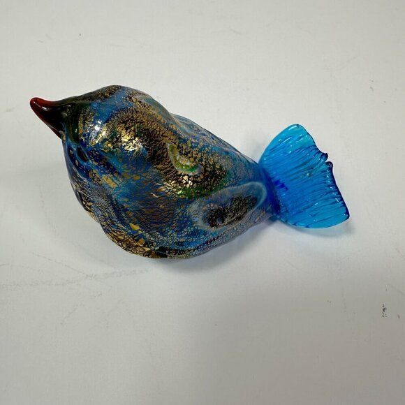 Made in Murano Italy Blown Glass 2 Birds Vintage Multicolor 3.5"x 2.5" - Picture 6 of 13